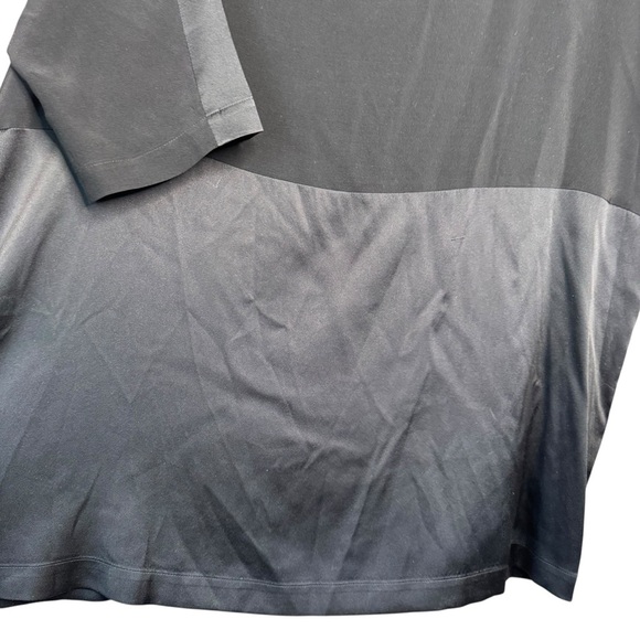 Eileen Fisher Silk Crepe de Chine Shirt Dolman Sleeve Blouse Black PL L5 - Picture 4 of 9